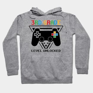 3rd Grade Level Unlocked First Day of School Video Gamer Hoodie